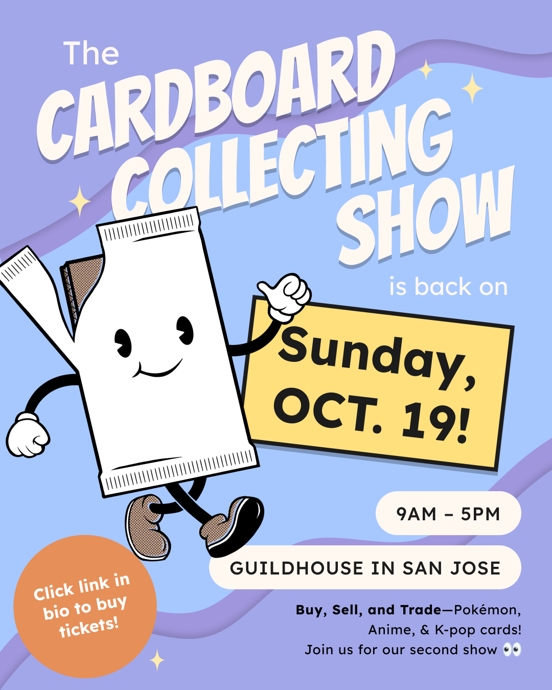 Postponed Cardboard Collecting Show announcement graphic